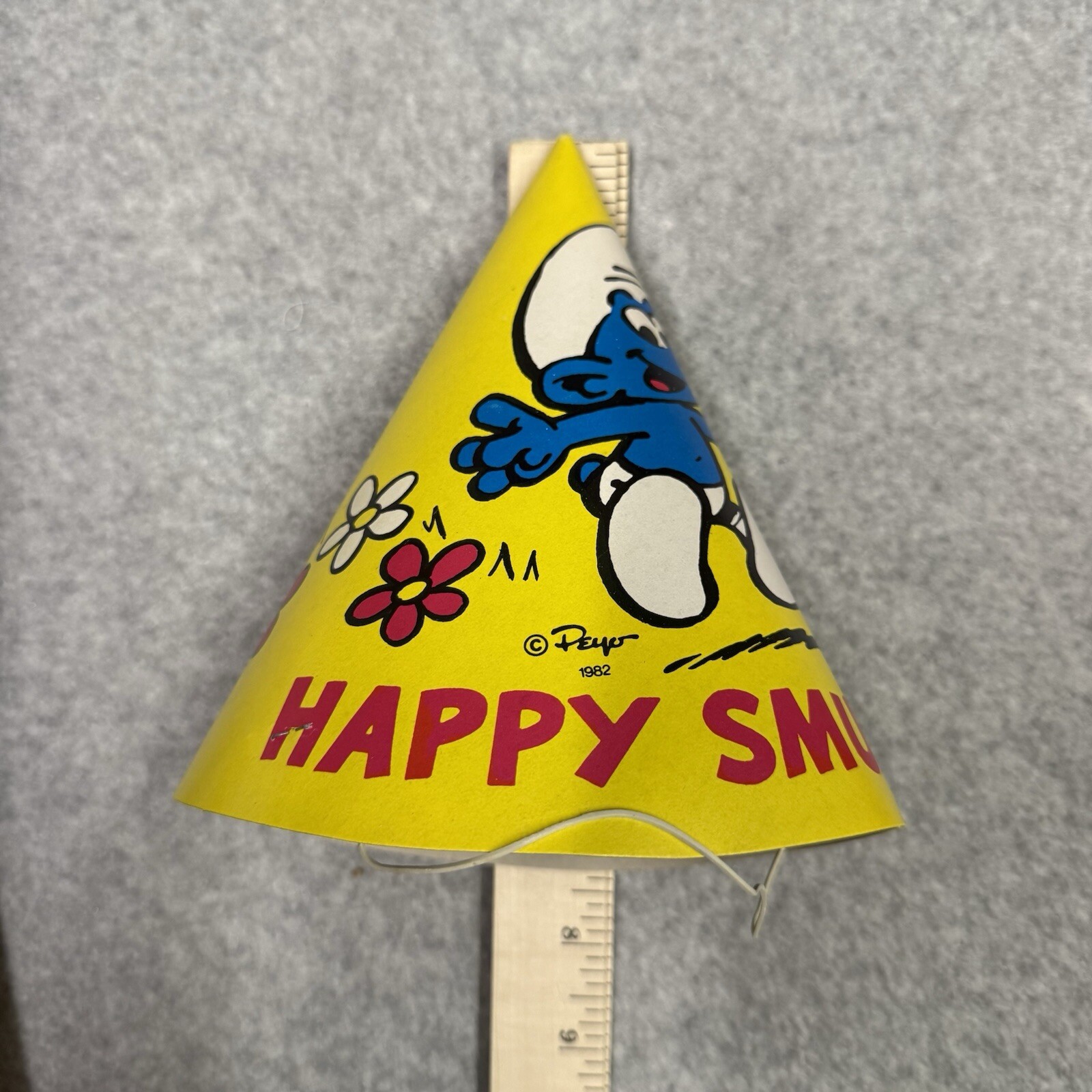 Vintage Smurf Party Hats Lot Of 5 Happy Smurfday