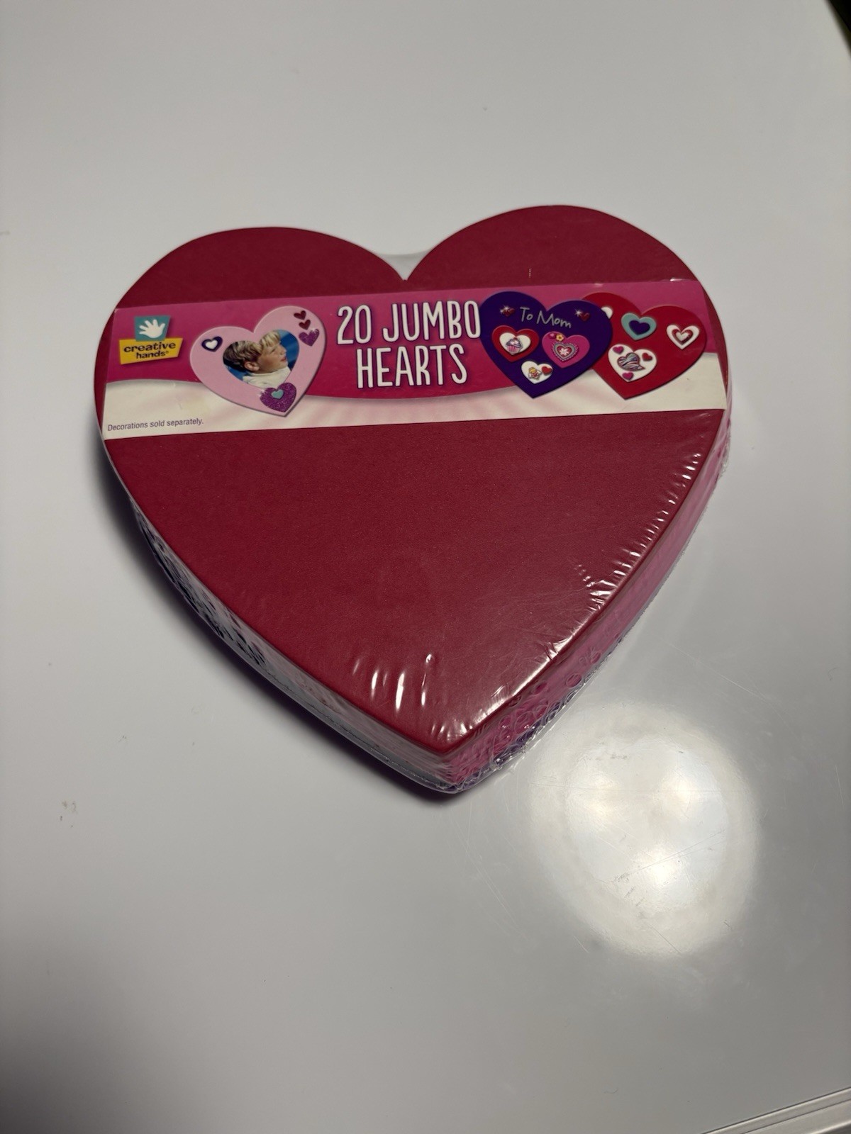 20 Jumbo Hearts With Different Colors
