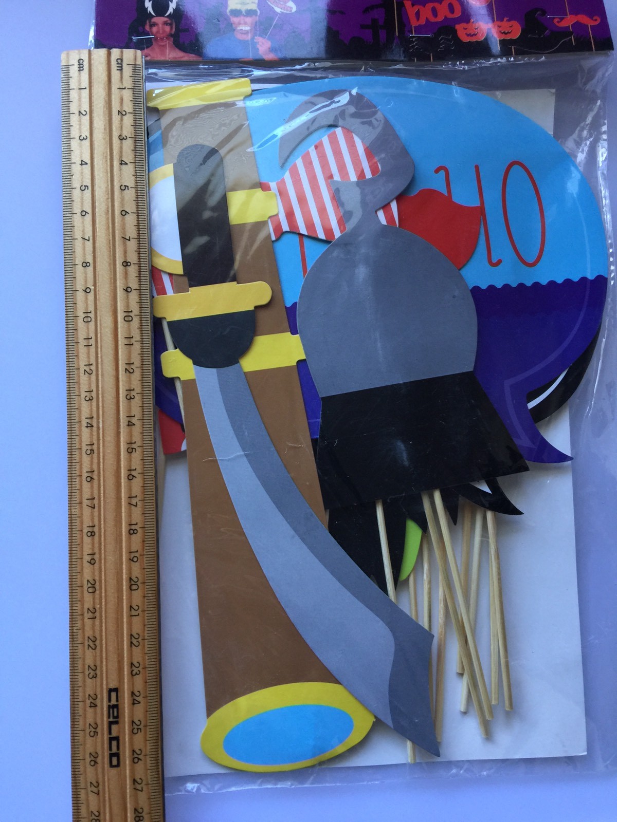 20pc Pirate Sailor Birthday Party hat beard Selfie Photo Booth Prop Game Sign