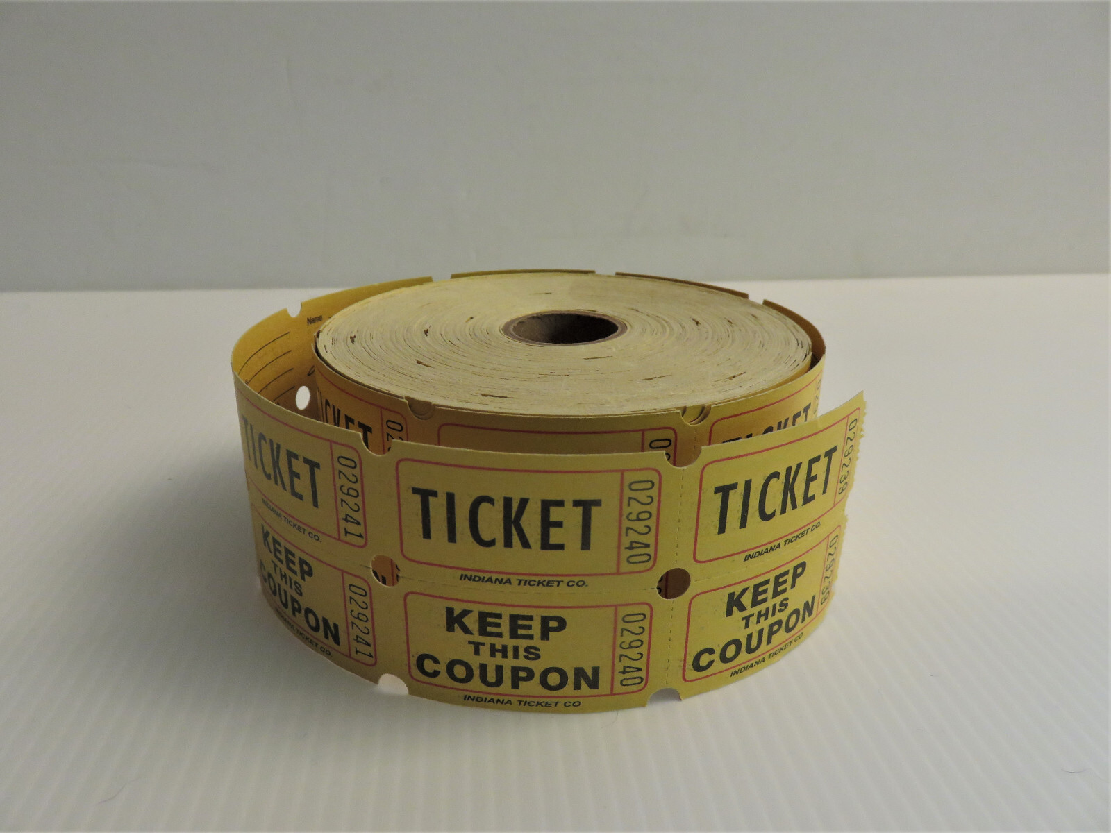 Raffle Tickets 1 Roll Yellow Carnival Prize Beer Garden Door Prize