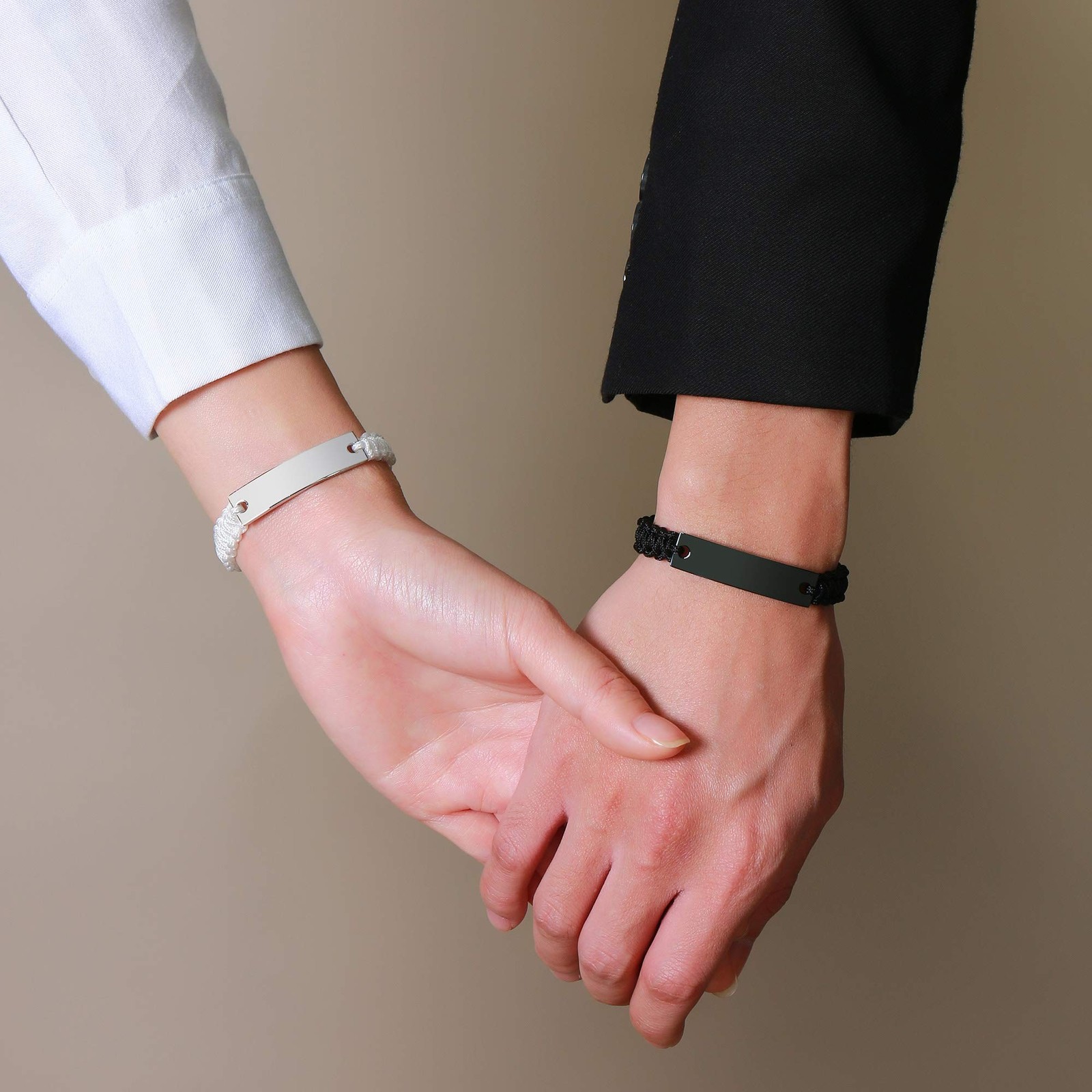Matching Bracelets for Him and Her – Long Distance Couple Bracelet,Hypoallerg…