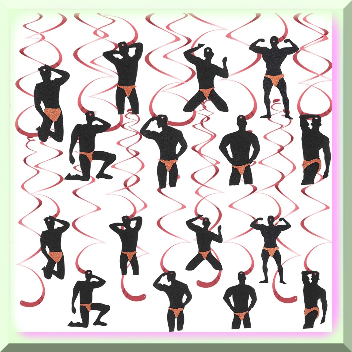 Rose Gold Dancer Swirls Party Decorations 30pcs