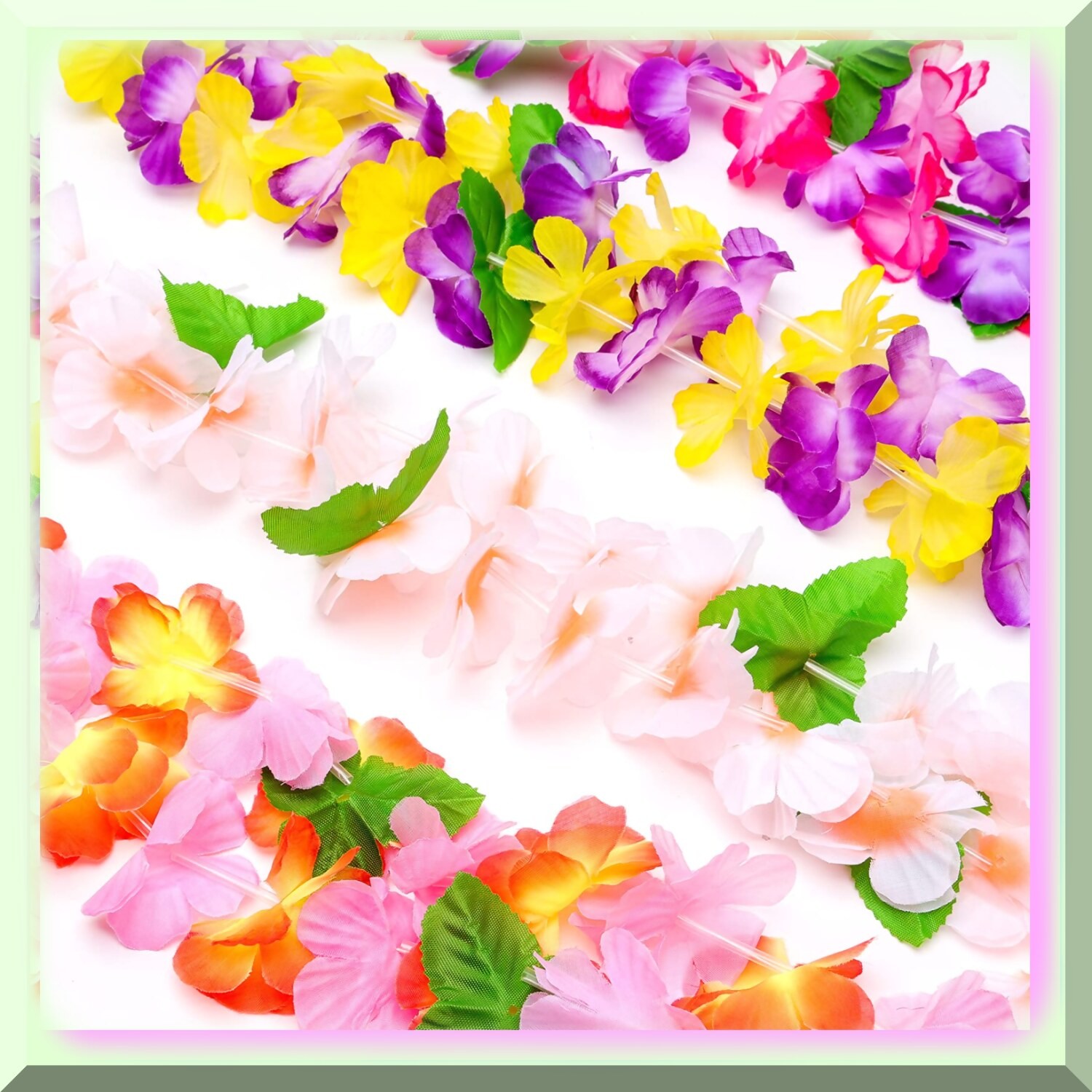 Tropical Party Pack with Leis Headbands Wristbands
