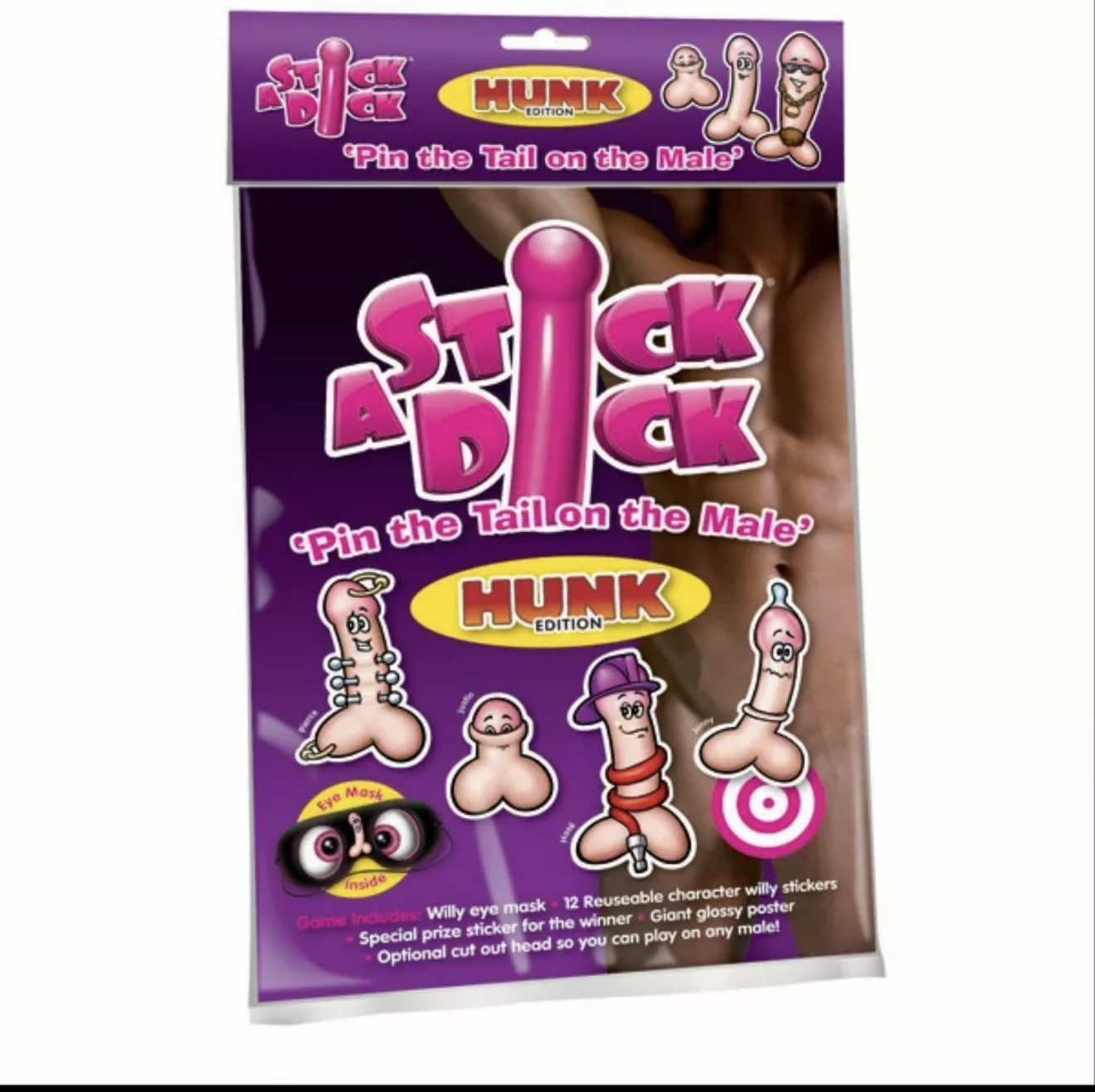 Bachelorette Party STICK A DICK HUNK EDITION Funny Bridal Wedding Shower Game