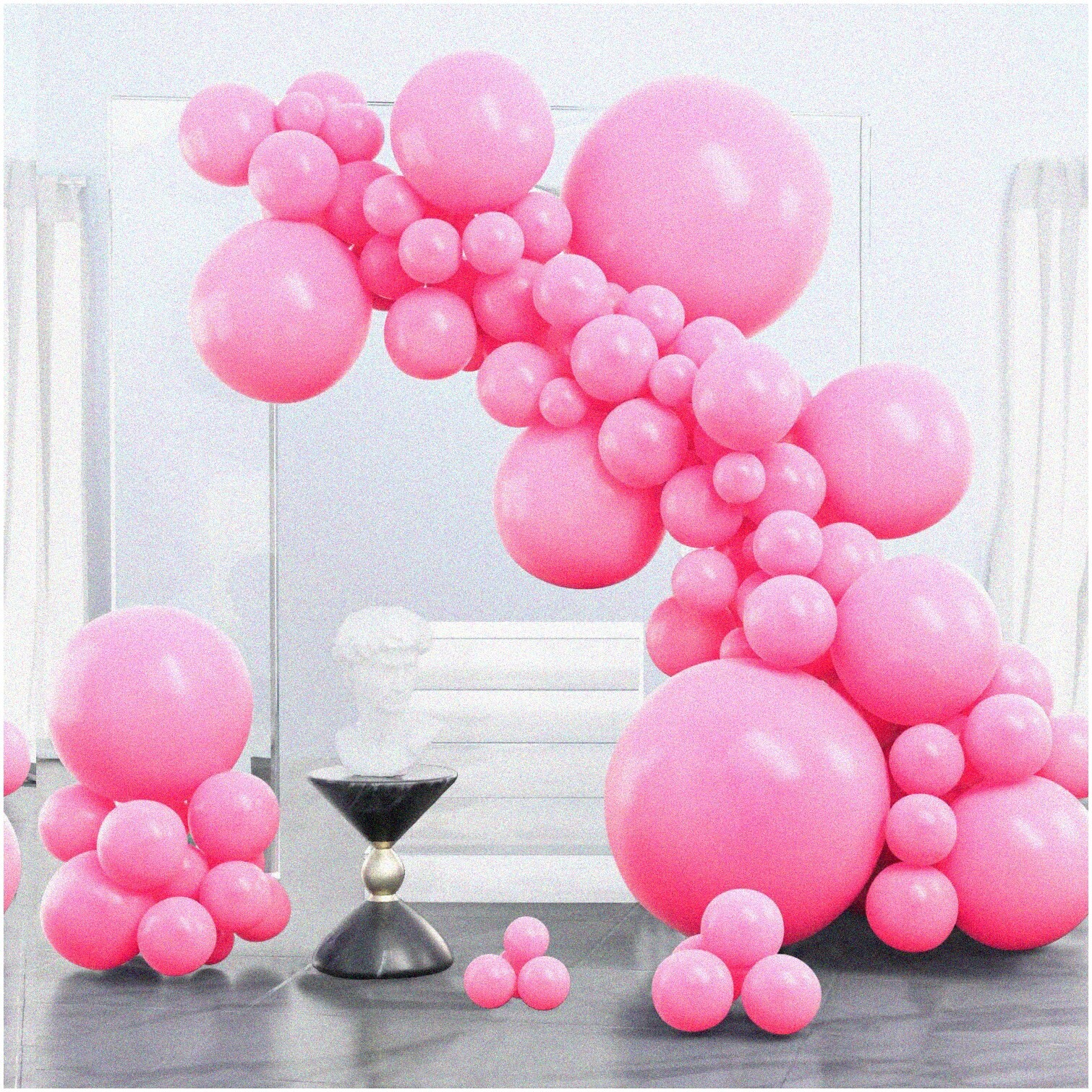 Hot Pink Latex Balloons Set for Celebrations