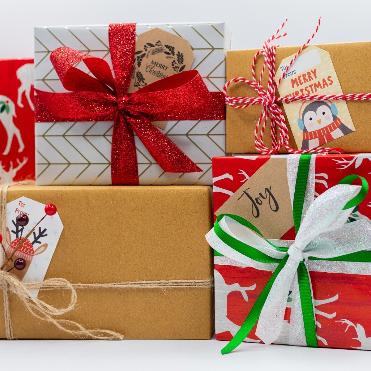 Natural Kraft Christmas Holiday – To & From Gift Tags | 2 x 3″ Inch – 100 Pack