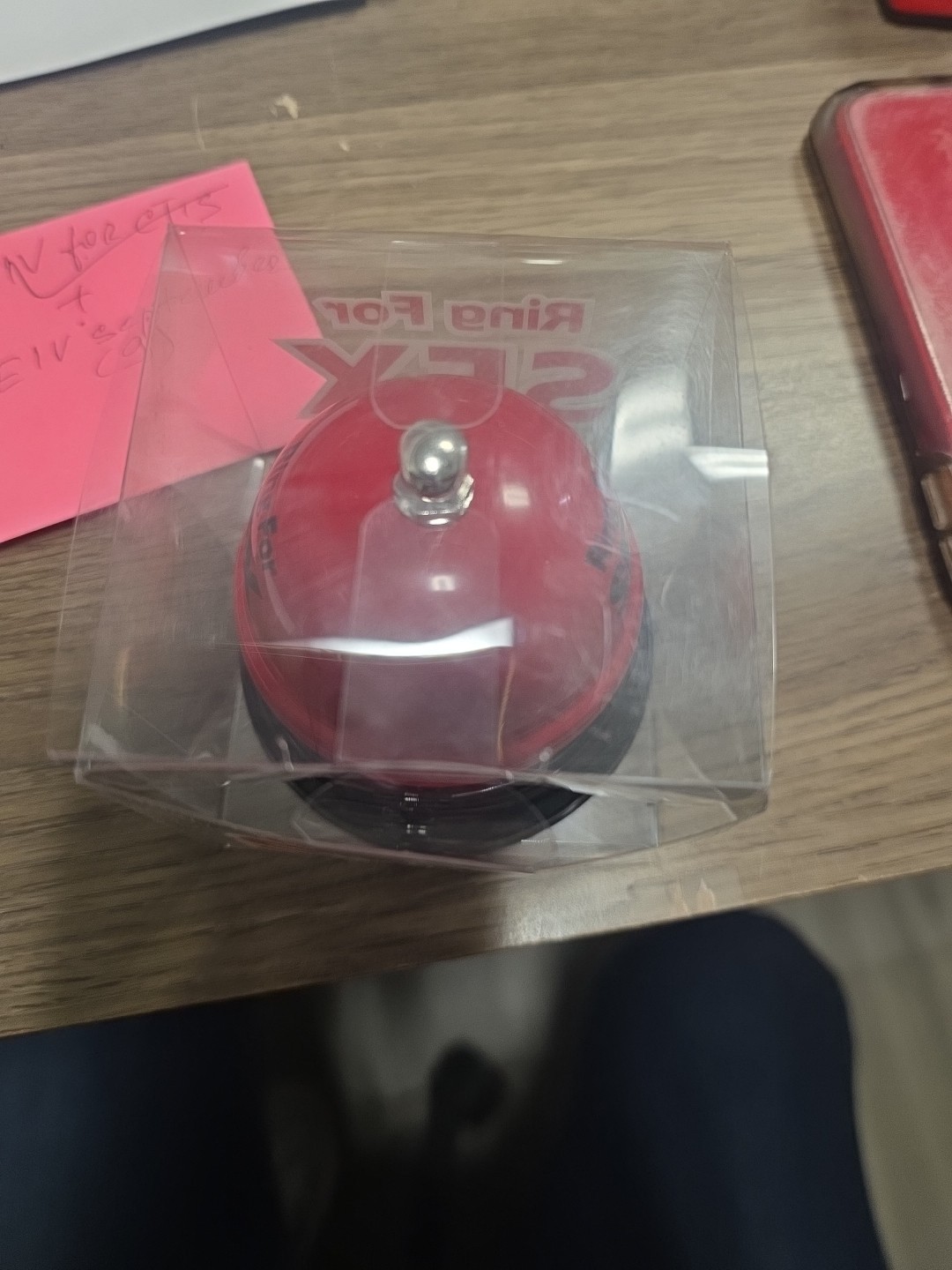 Ring the Bell for Sex Desk Bell – Red/Black