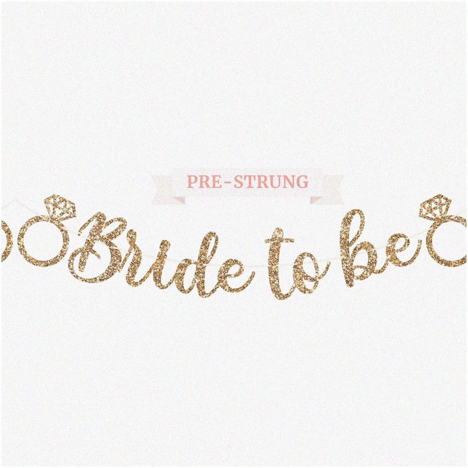Gold Bride to Be Banner for Bachelorette Party