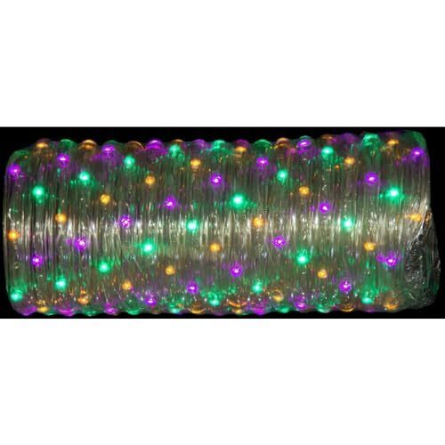 Halloween Mardi Gras LED Rope Lights Ornament Decor 144 Christmas Indoor/Outdoor