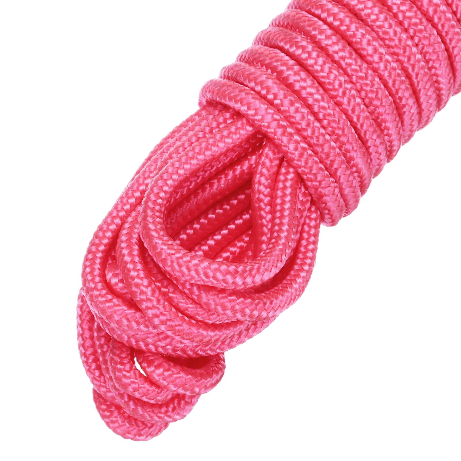 15M/49.2ft 7mm Pink Outdoor Braided Polypropylene Rope