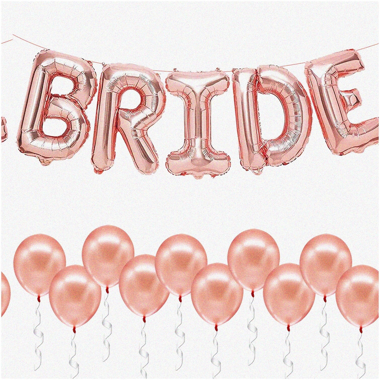 Rose Gold Bride Balloon Set with Latex Balloons