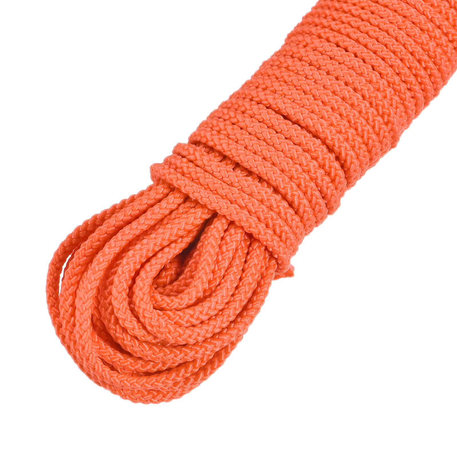 15M/49.2ft 2mm Orange Outdoor Braided Polypropylene Rope