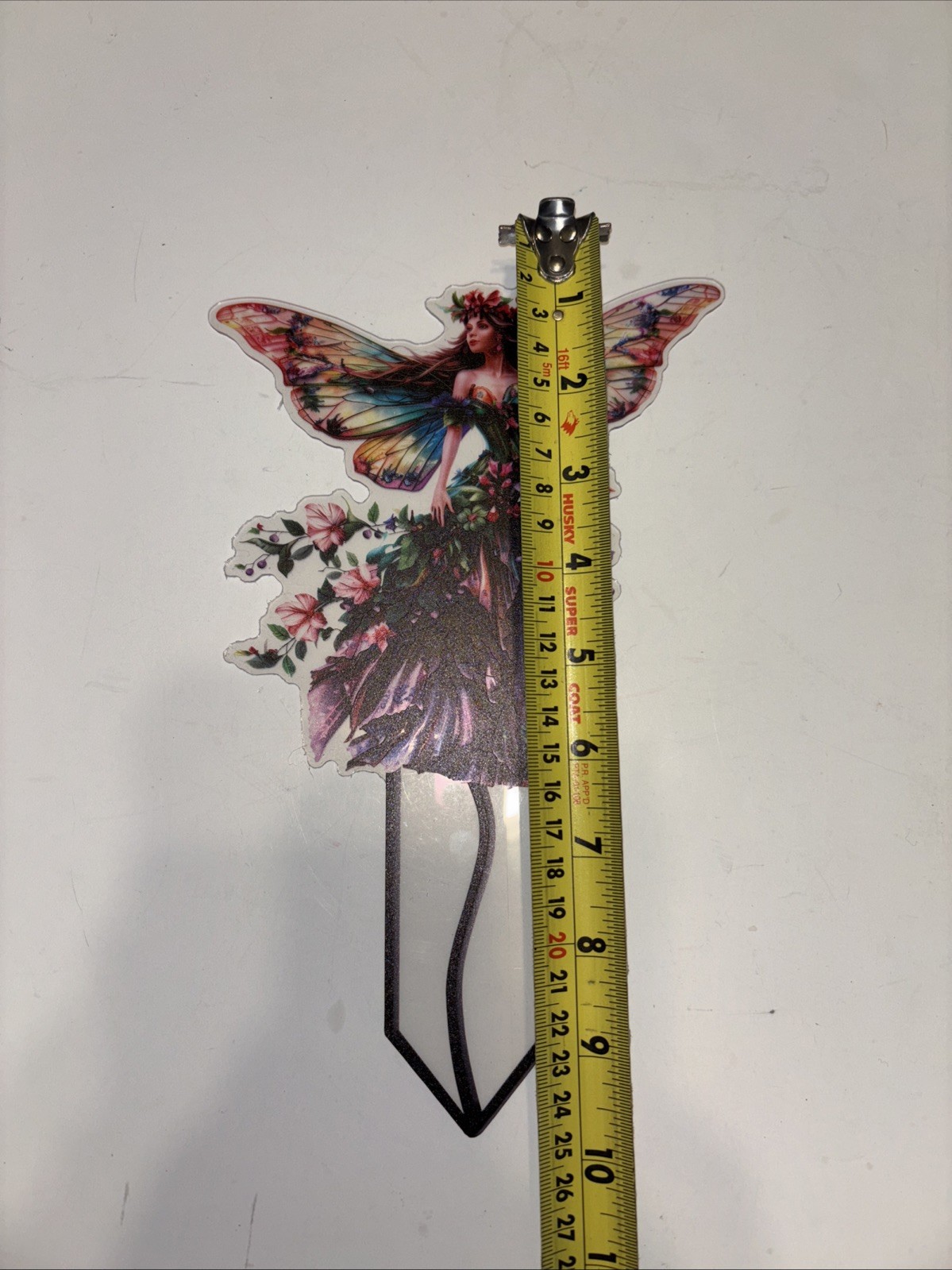 Boho Acrylic Garden Stake Decorative Purple Flower Fairy Outdoor Decor 10”
