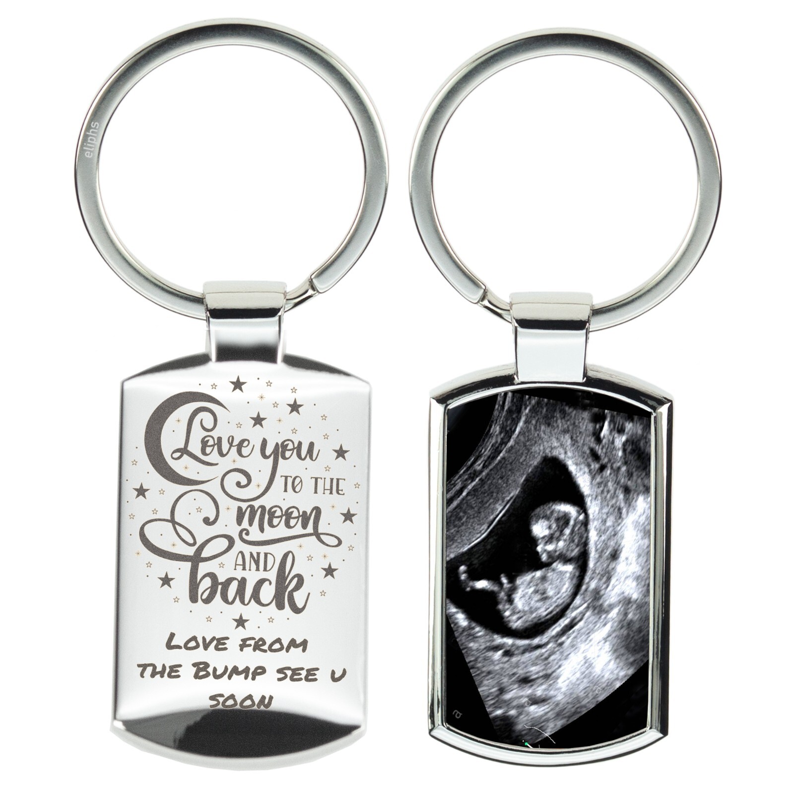 Personalised Engraved Custom Photo Printed Keyring for Daddy Mum, Birthday Gift