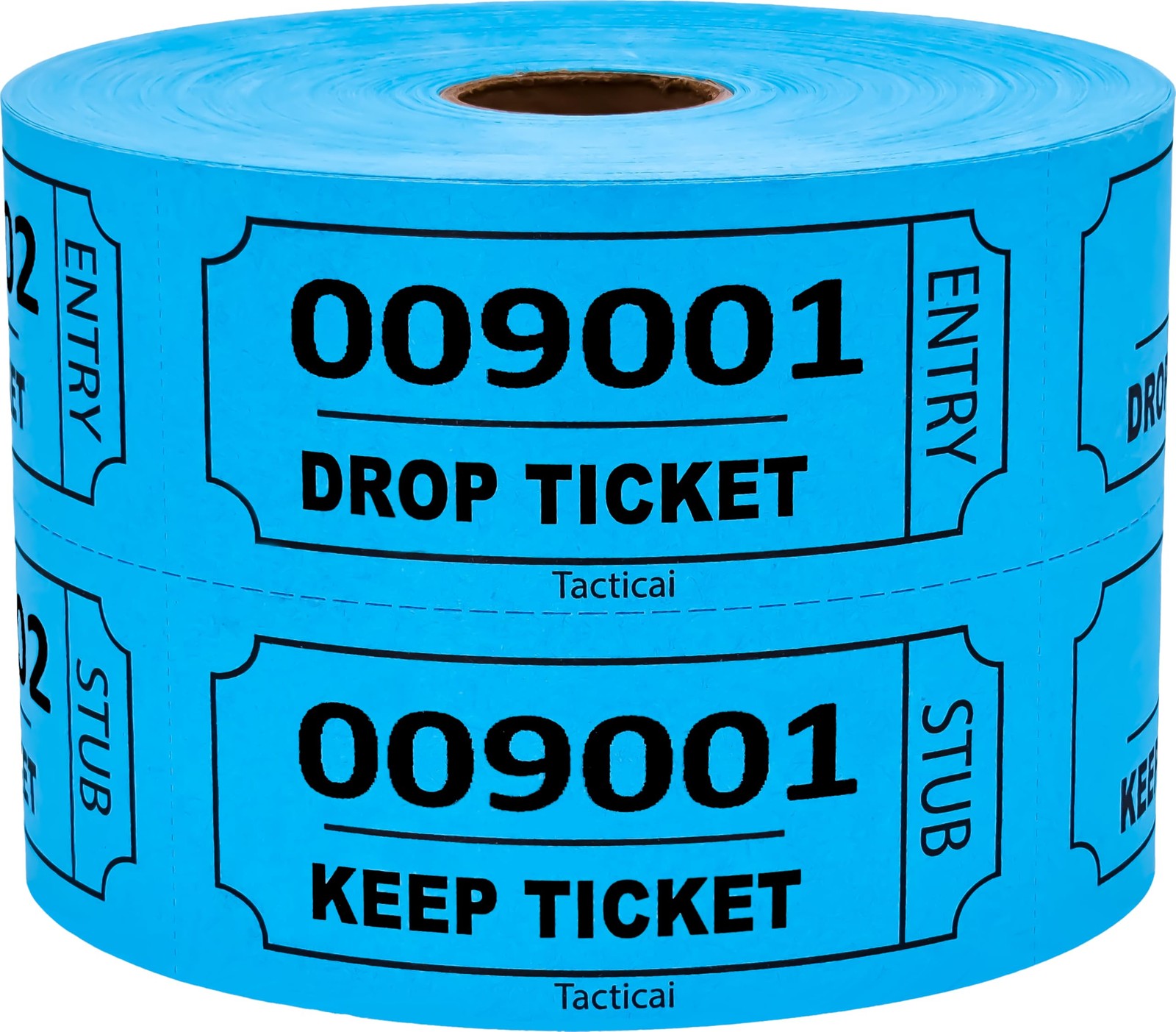 500 Raffle Tickets Blue Double Roll Jumbo Event Entry Fundraiser Prize Supply