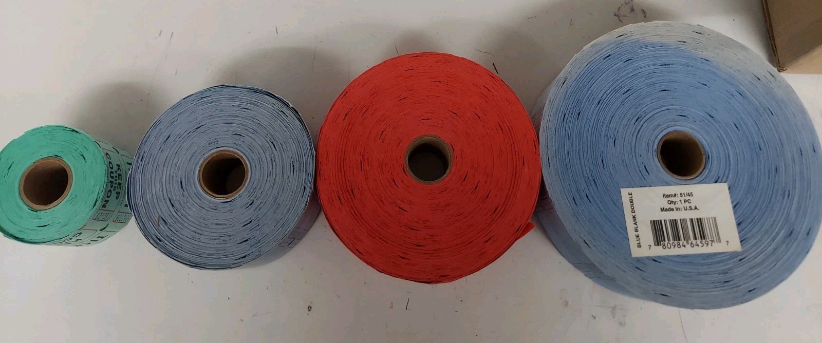 Raffle Tickets Blue Double Roll And Mixed Lot Rolls Events Carnival Fundraiser