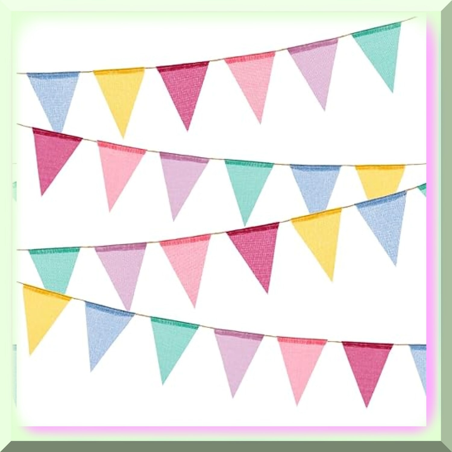 Multicolor Burlap Pennant Banner for Festivals and Parties