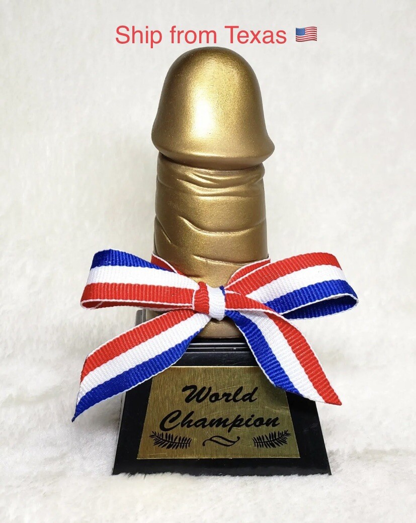 Funny Phallus Shaped Trophy Boyfriend Anniversary Gift – You’re a Dick Prank Gag