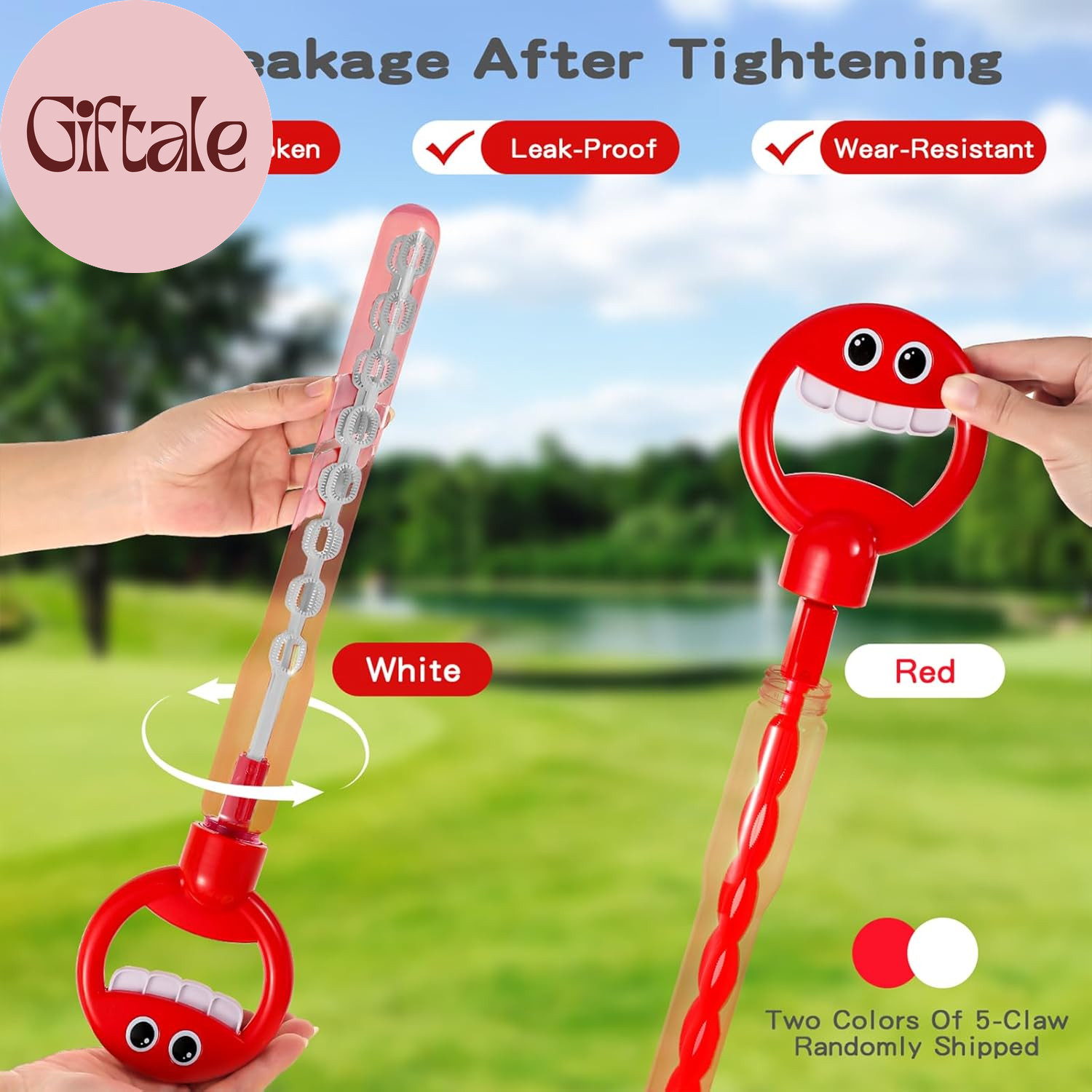 Bubble Wand 2 Pack, 36 Hole Smiling Face Bubble Wand for Kids Outdoor Game Toy,