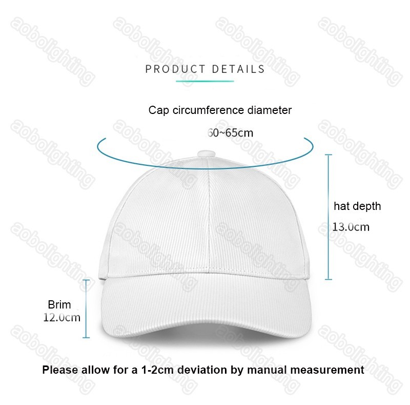 USB Rechargeable Silk Fiber Optic Light up Neon Glowing Hat 7 Colors Hip-Hop Cap