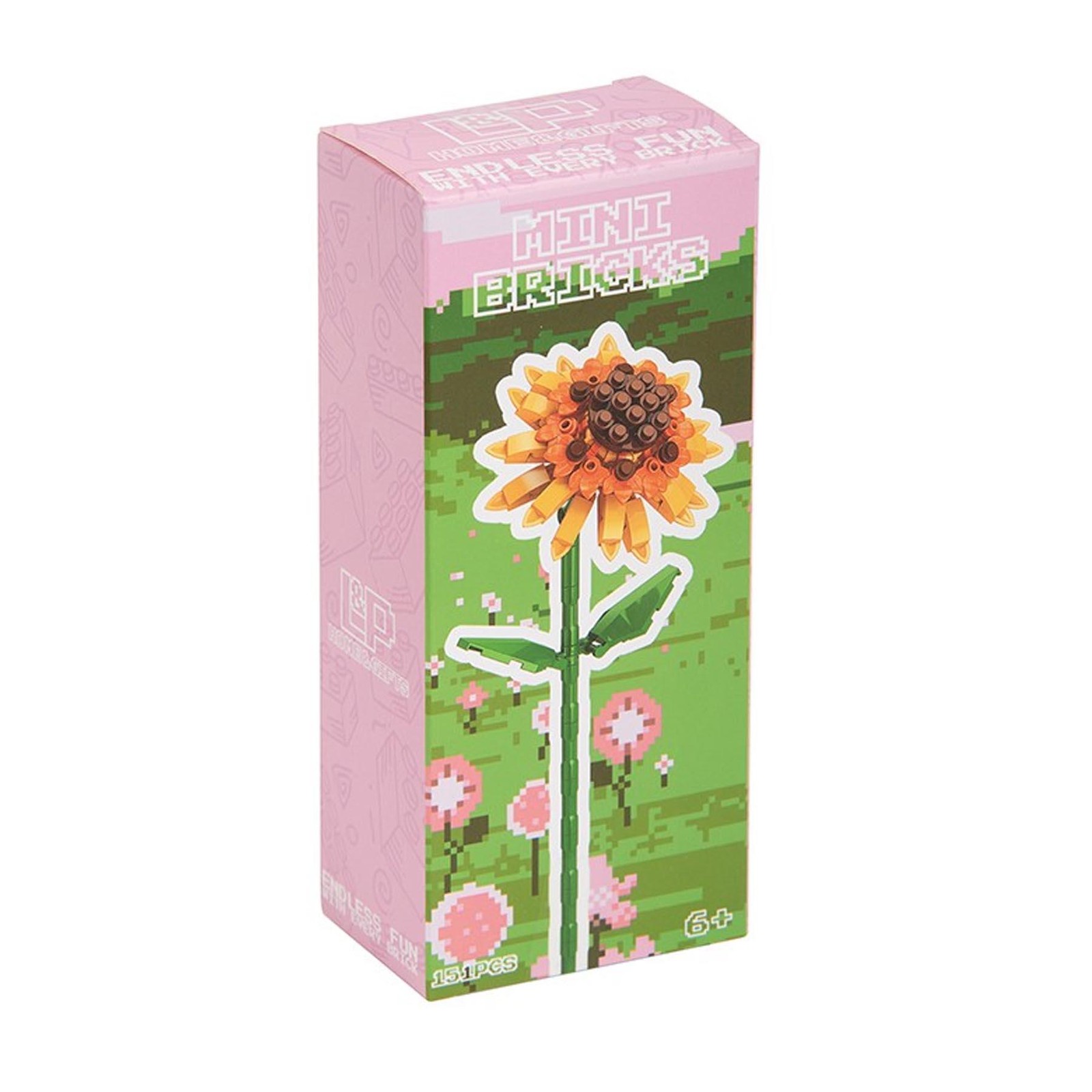 Mini Bricks Sunflower Flower 151pc Building Blocks Set Ideal for Gift for Her