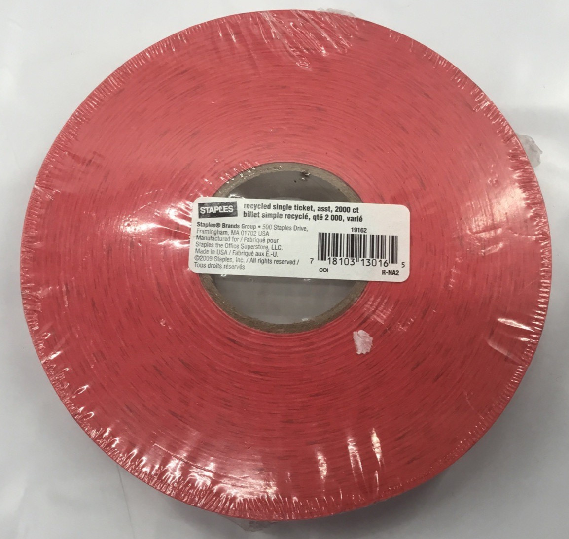 2000 Single Admit One Red Event Party Raffle Roll Tickets 718103130165 SEALED