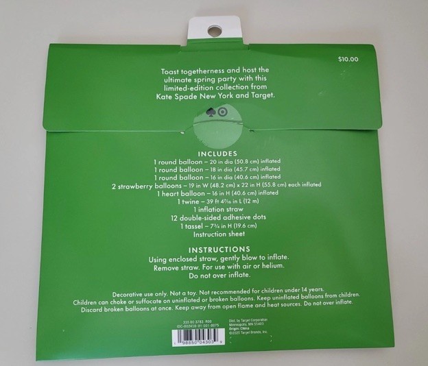 Kate Spade New York x Target Spade Inflatable Decor Kit Balloons New