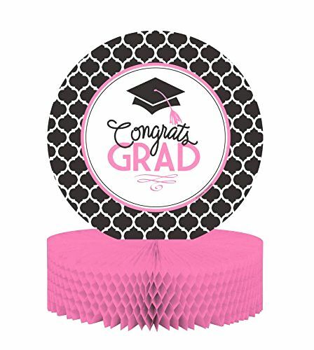 Creative Converting Centerpiece with Honeycomb Base and Glamorous Grad Collectio