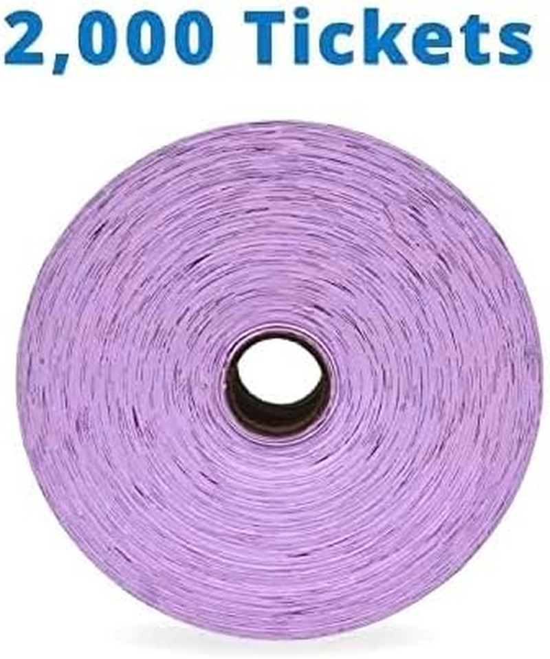 2000 boletos Purple Smile, rollo individual, selección de 8 colores