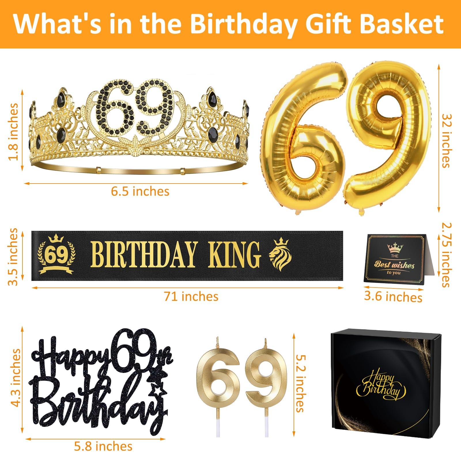 69th Birthday Gifts for Men, Decorations Party Decor…