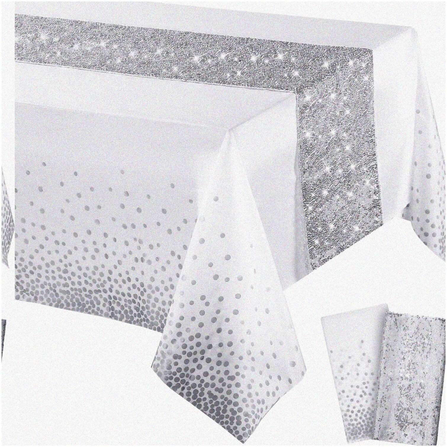 Polka Dot Confetti Table Setting Kit Waterproof Easy Clean