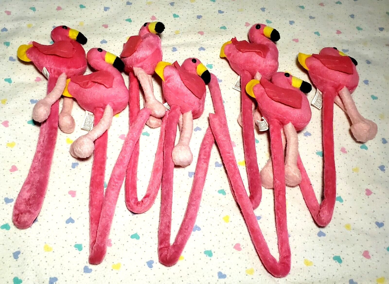 18″ Set of 7 Pink Flamingo Flexible Bender Huggers Party Tropical Gender Reveal