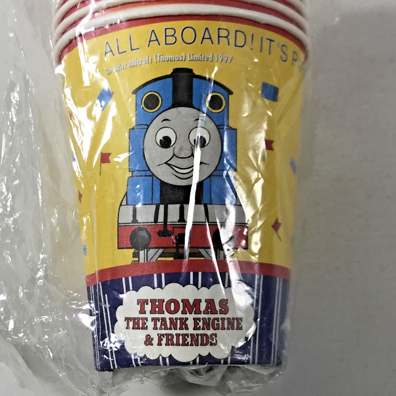 Thomas The Tank Engine & Friends 8 Party Cups 1997 ( NEW VINTAGE STOCK )