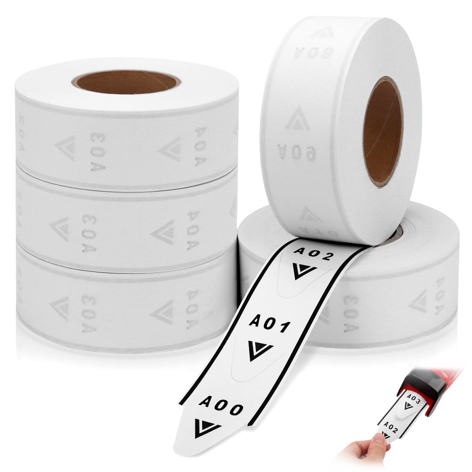 Take A Number Tickets Roll A01E99 For D80 KT Dispenser 5 Rolls 10000 PCS
