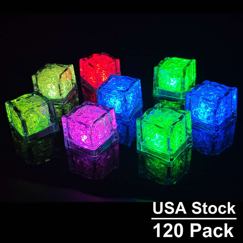Waterproof LED Light Up Ice Cubes for Bar Wine Wedding Swimming Pool Decoration