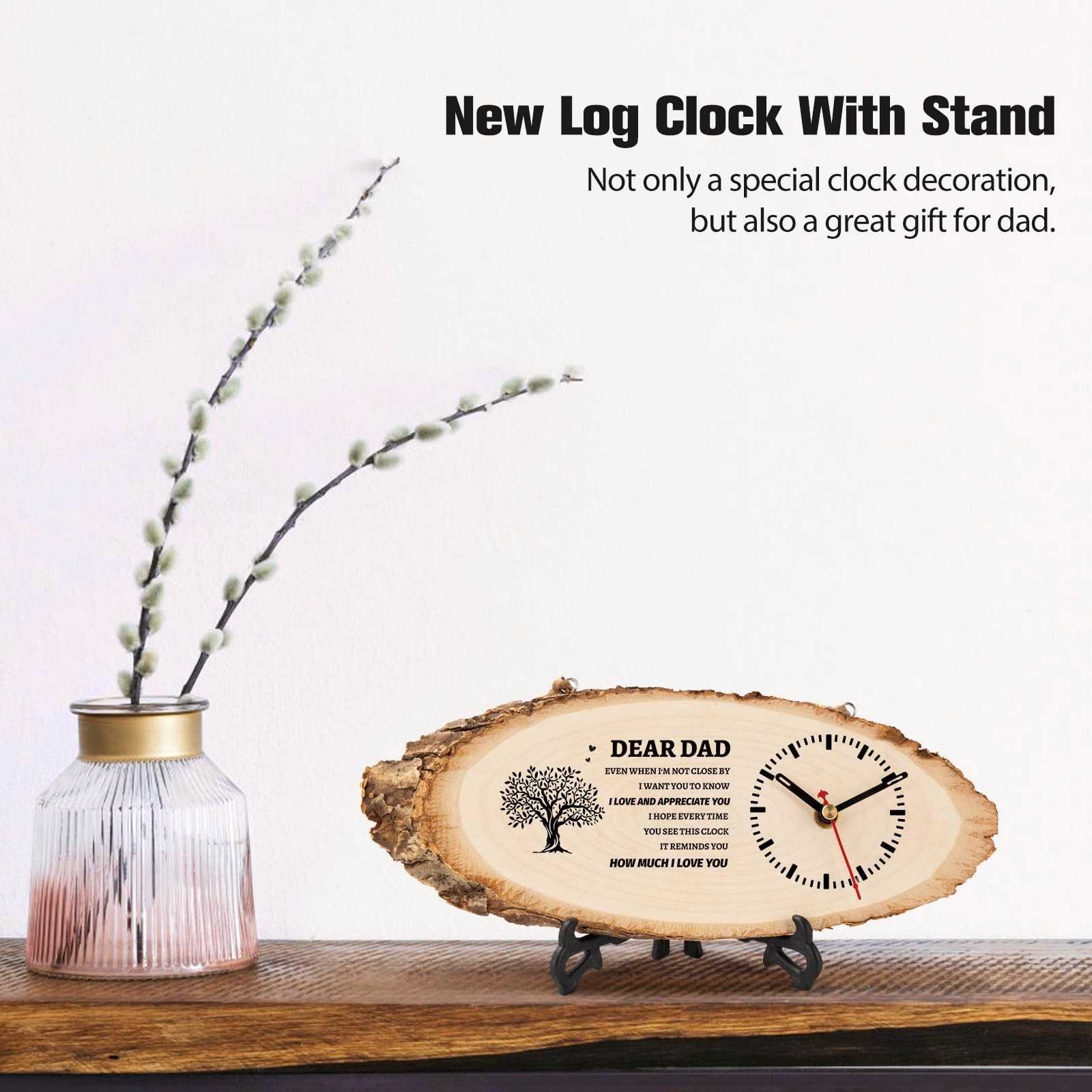 BeauGift Dad Gifts, Wooden Clock Gifts for Dad from Daughter Son Kids, Daddy …
