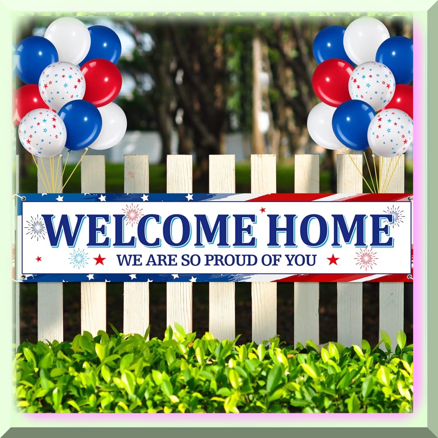 Welcome Home Banner Set with Balloons
