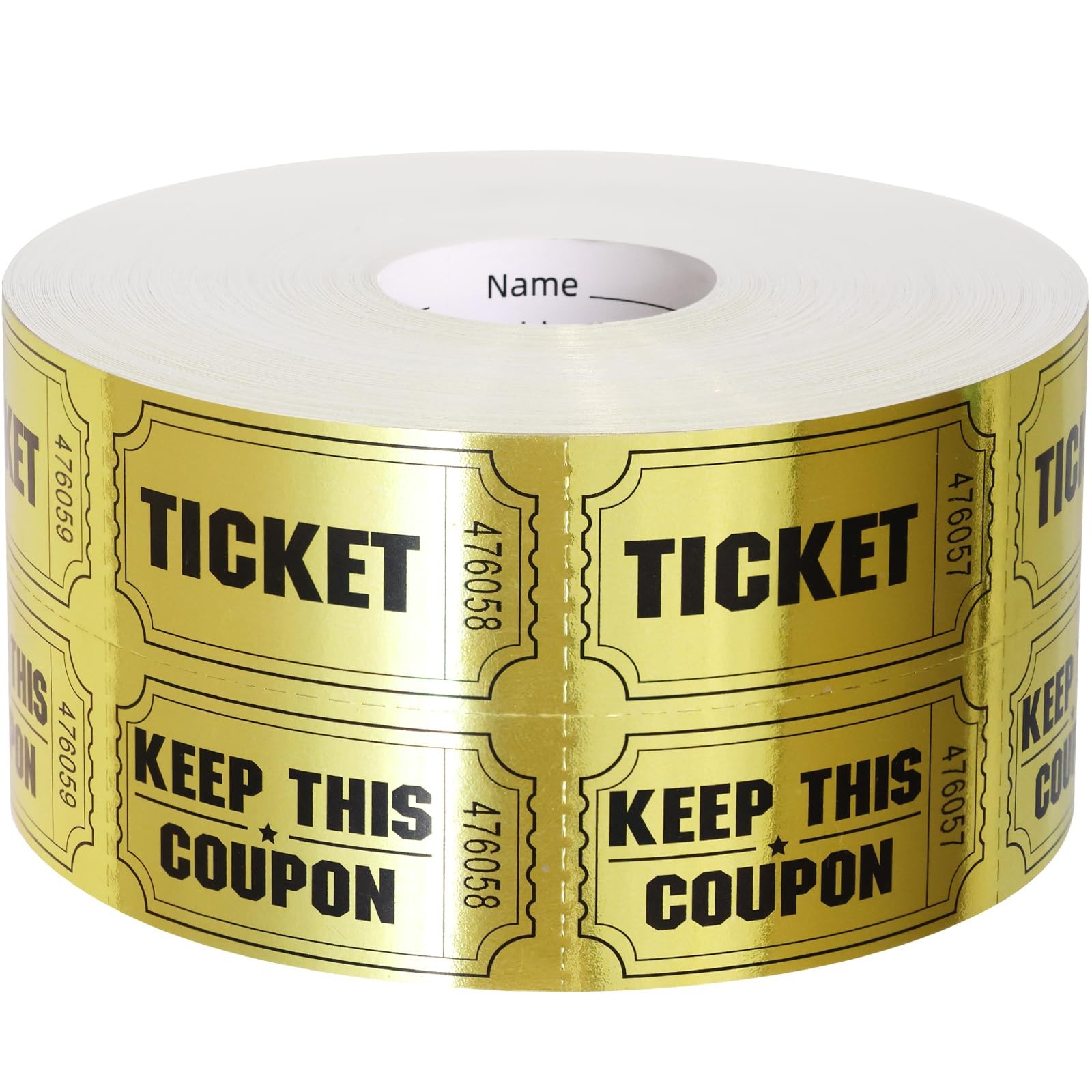 Metallic Gold Raffle Tickets Double Roll