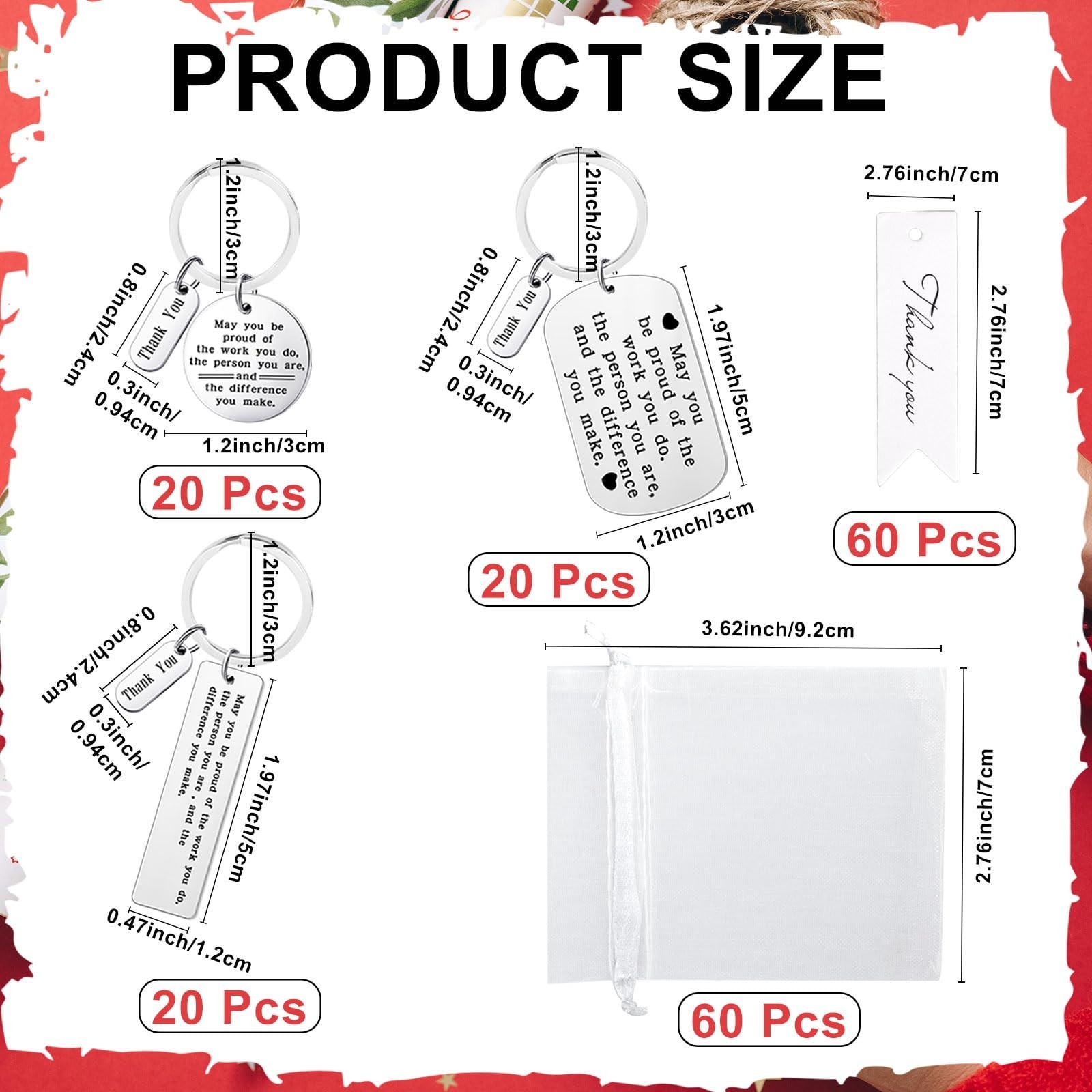 180 Pcs Valentine’s Day Employee Appreciation Gift Appreciation Keychain Favo…