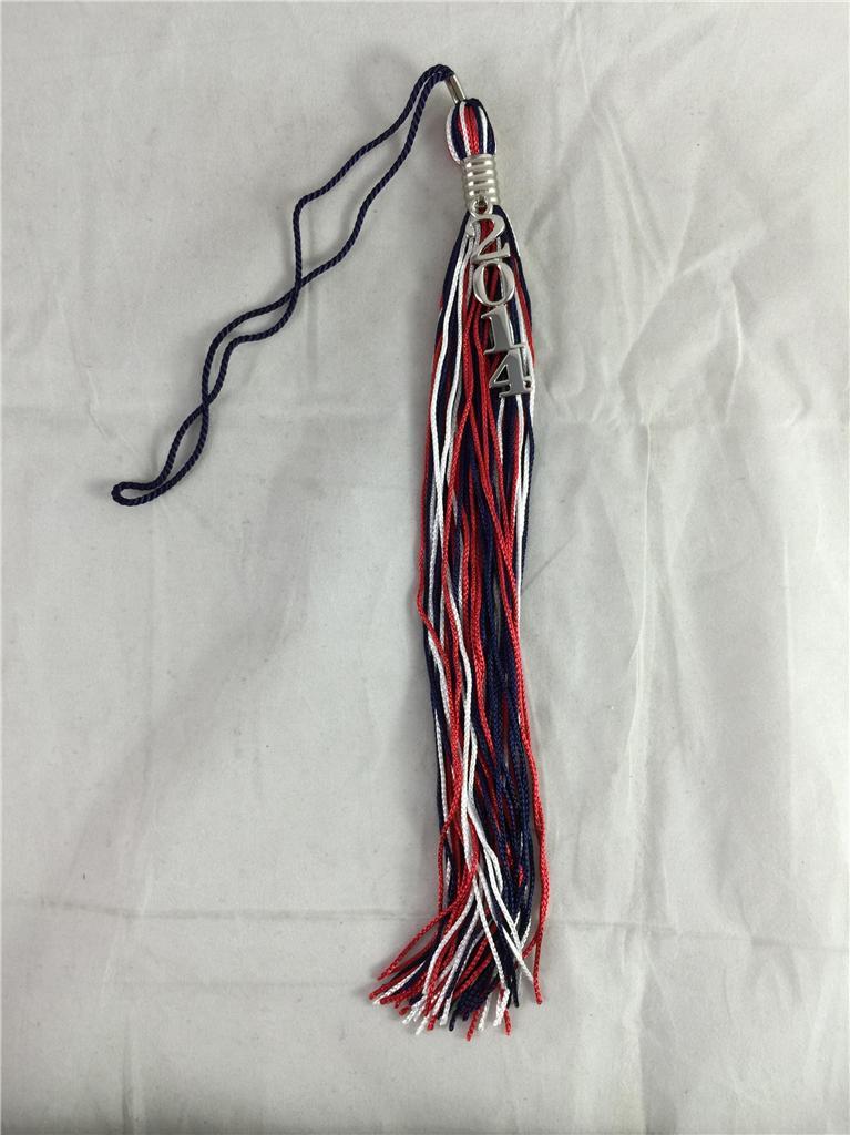 NEW Red White & Blue Class 2014 Charm Graduation Tassel 9″ Jostens
