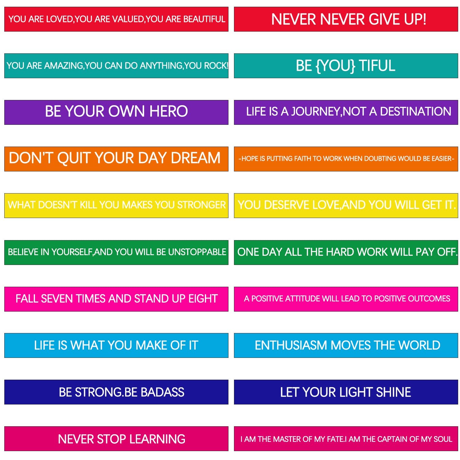 32 Pieces Inspirational Rubber Bracelets Motivational Quote Silicone Wristbands