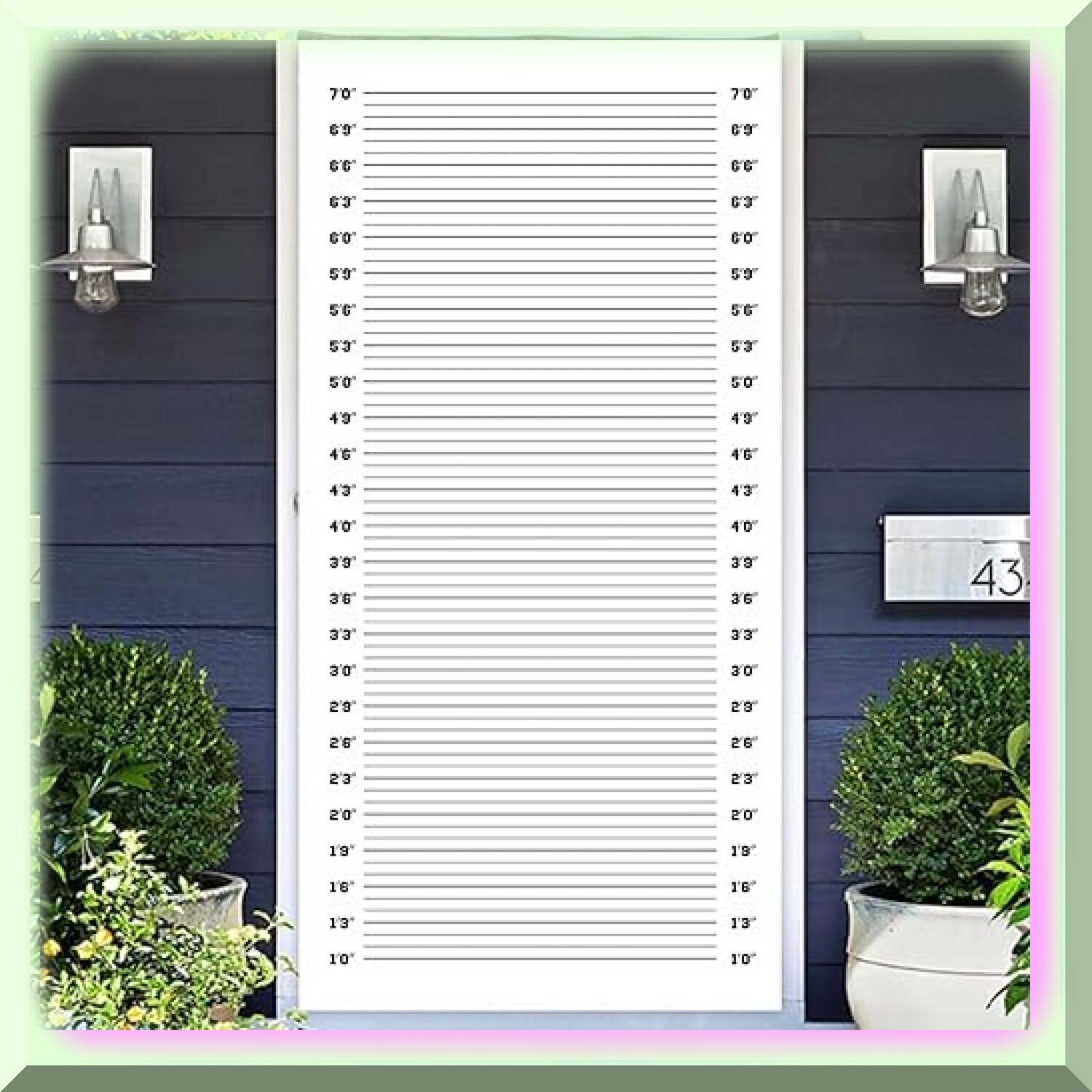 Girls’ Bridal Celebration Height Chart Banner