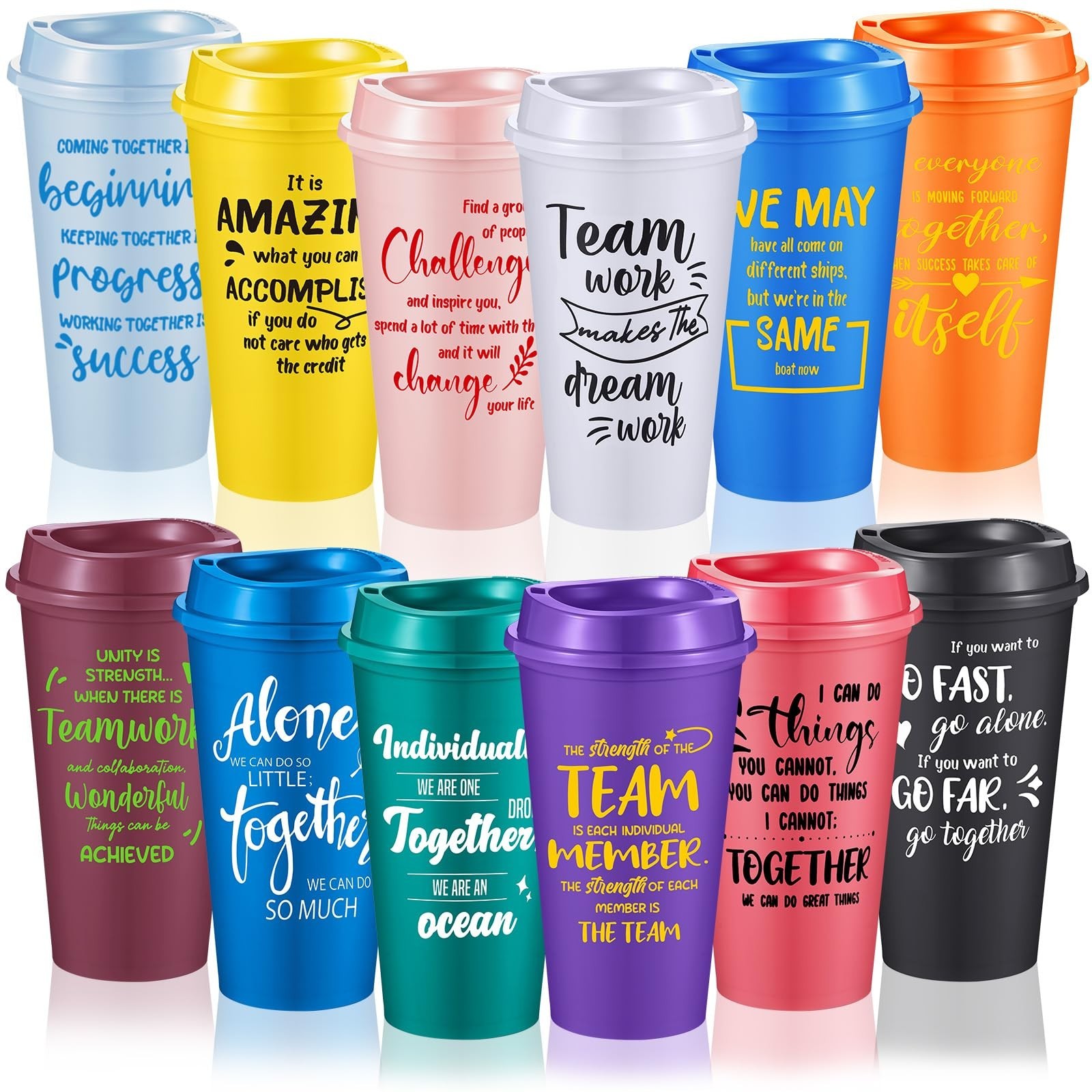 12 Pcs Team Appreciation Cups Employee Thank You Gifts 16 oz Reusable Plastic…