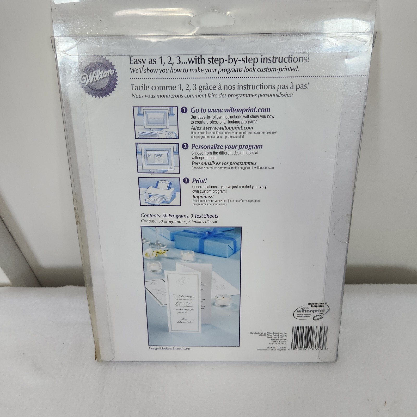 Wilton Trifold Programs Wedding/Anniversary Sweetheart Design Print Your Own NOS