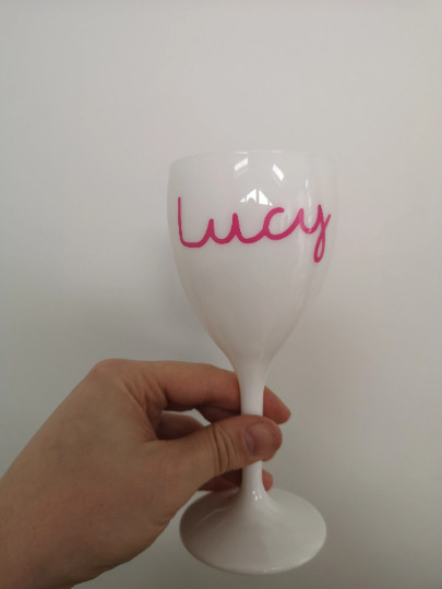 Personalised Elite Premium Polycarbonate Wine Glass Inspired Fitness Love Custom