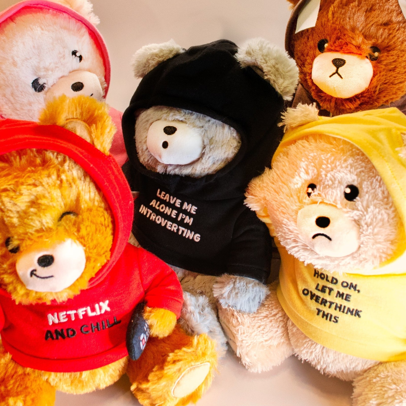 Punchkins 🐻 “Let Me Overthink This” Teddy Bear Plushie – Gift for Overthinkers