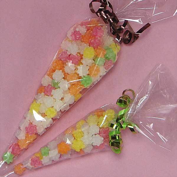 Clear Cellophane CELLO CONE BAGS – Party Candy GIFT Treat Bags Wedding Favors