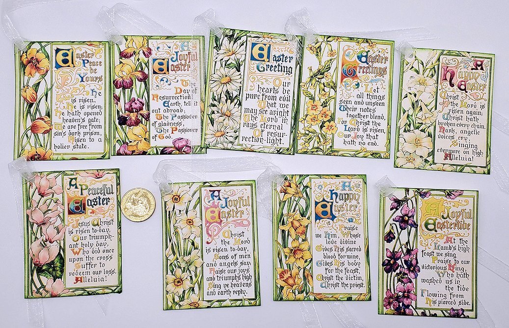 9~Easter~Handmade~Vintage~Linen Cardstock~Gift Tags~Parties~Crafts~Journals