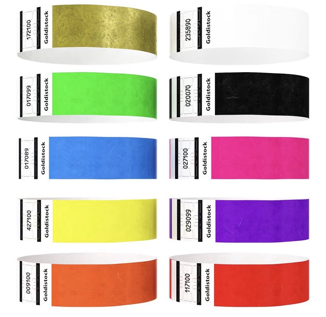 Event Wristbands Top 10 500 Count Variety Pack ¾” Arm Bands Tyvek Numbered NEW
