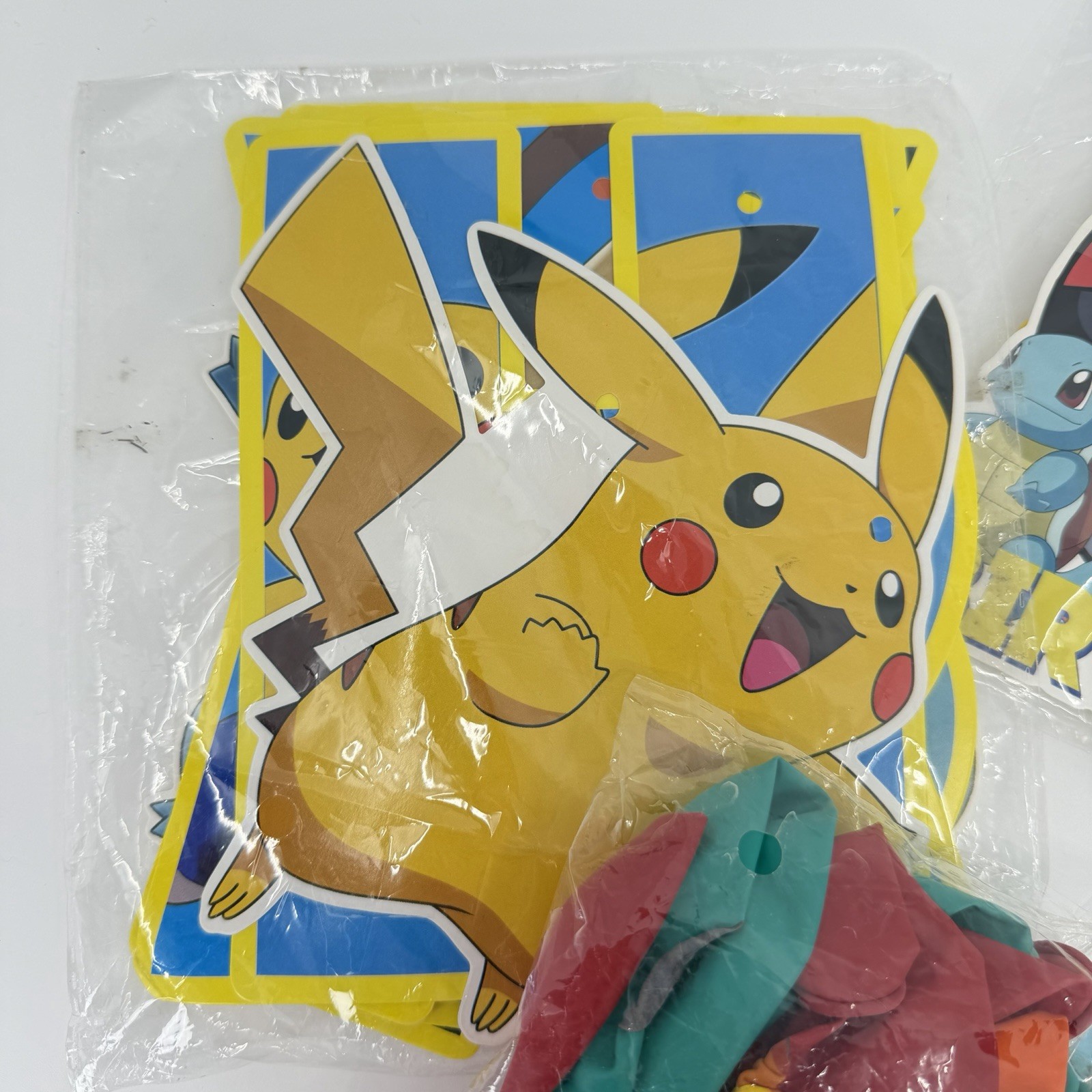 Pokemon Go Birthday Party Banner, Favors Bags, Balloons, Cake Topper NWOT